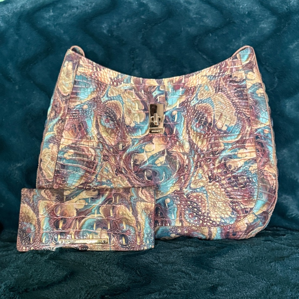 Brahmin Multicolor Shoulder Bag and Wallet set